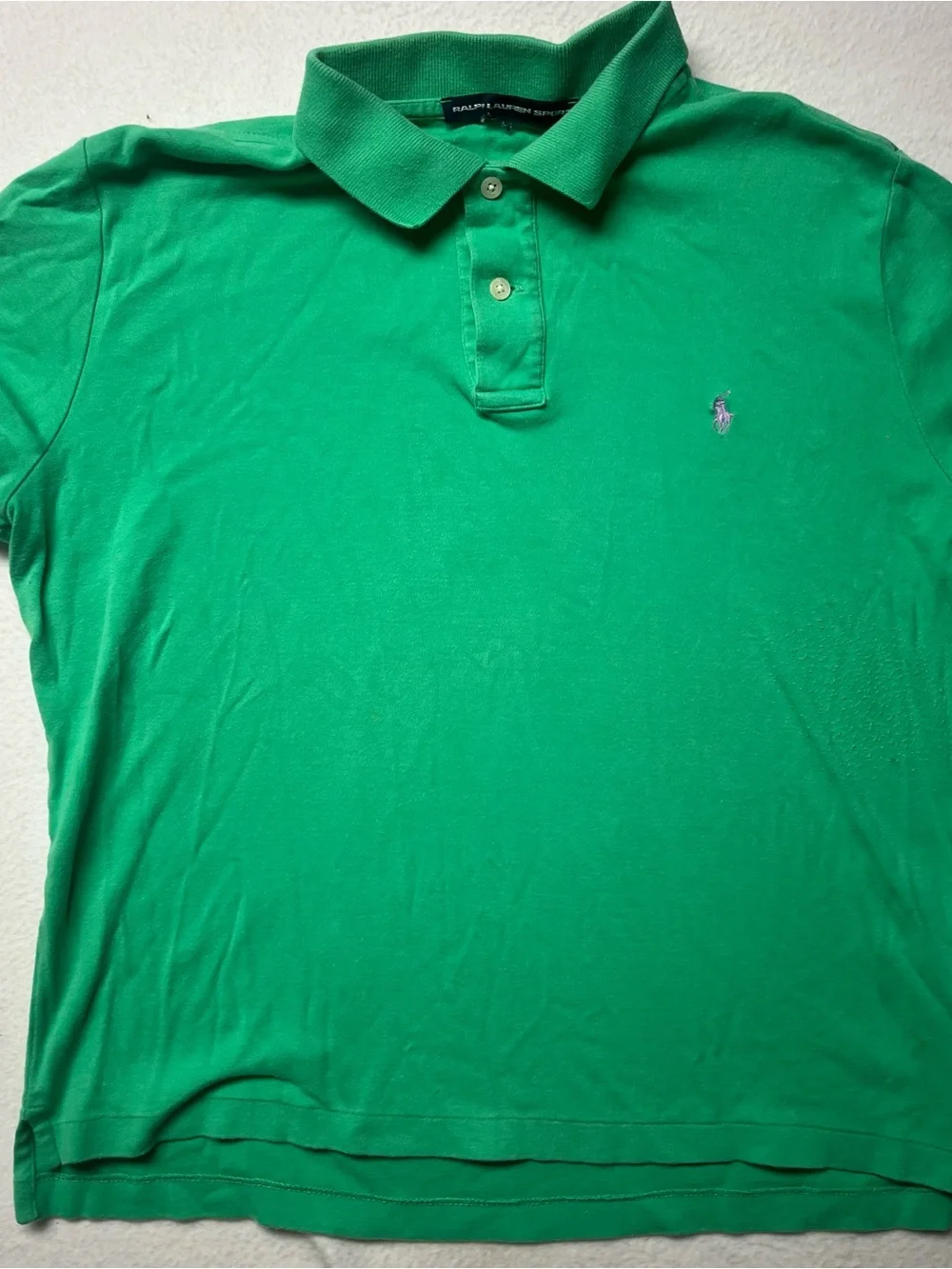 Ralph Lauren Sport Men's Green Polo Shirt Embroidered Logo Size M